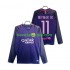 Nogometni Dres FC Barcelona Neymar JR 11 2016 2017 Retro Muški Gostujući Dugim Rukavima