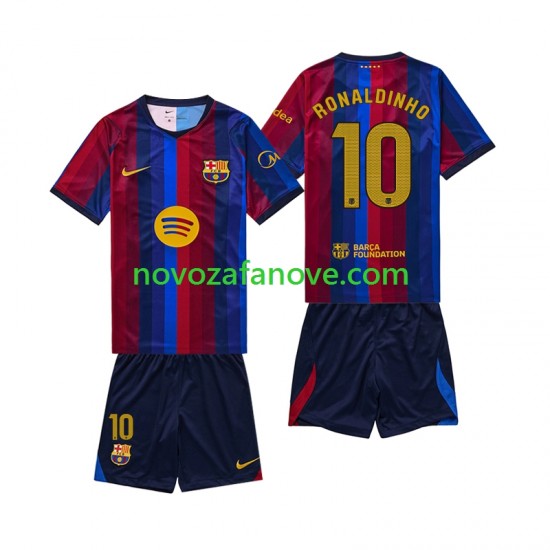 Nogometni Dres FC Barcelona RONALDINHO 10 Dječji Domaći 2026-2027 Kratkih Rukava