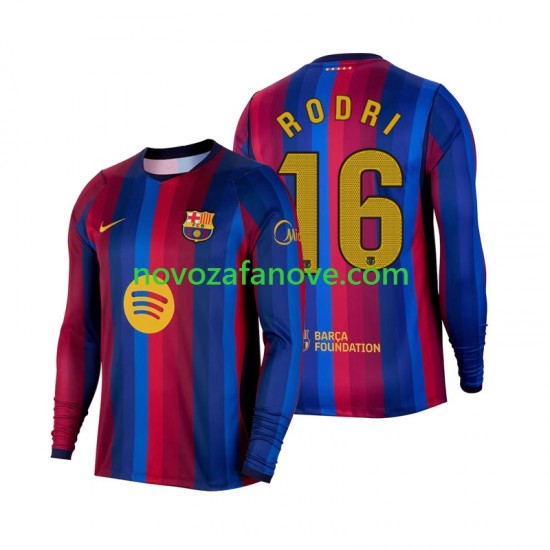 Nogometni Dres FC Barcelona Rodri 16 Muški Domaći 2026-2027 Dugim Rukavima