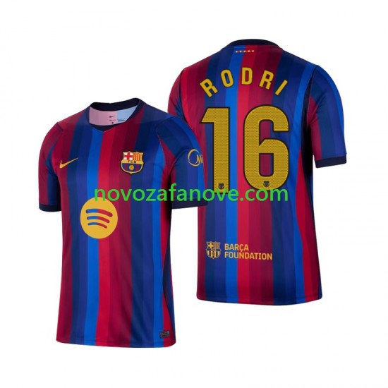 Nogometni Dres FC Barcelona Rodri 16 Muški Domaći 2026-2027 Kratkih Rukava