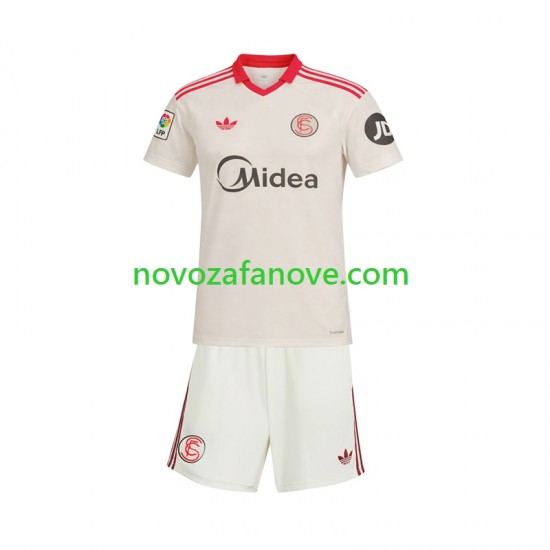 Nogometni Dres Sevilla FC Retro Dječji Domaći 2025-2026 Kratkih Rukava