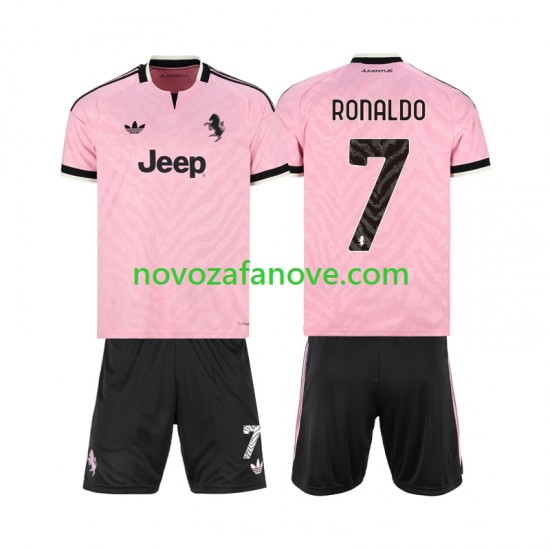 Nogometni Dres Juventus Cristiano Ronaldo 7 Dječji Gostujući 2026-2027 Kratkih Rukava