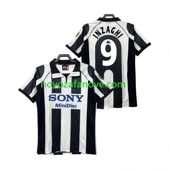 Nogometni Dres Juventus INZAGHI 9 1997 Retro Muški Domaći 1998 Kratkih Rukava