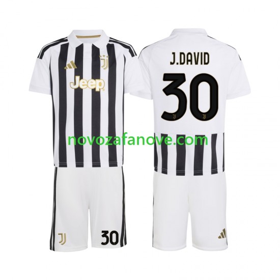 Nogometni Dres Juventus Jonathan David 30 Dječji Domaći 2026-2027 Kratkih Rukava