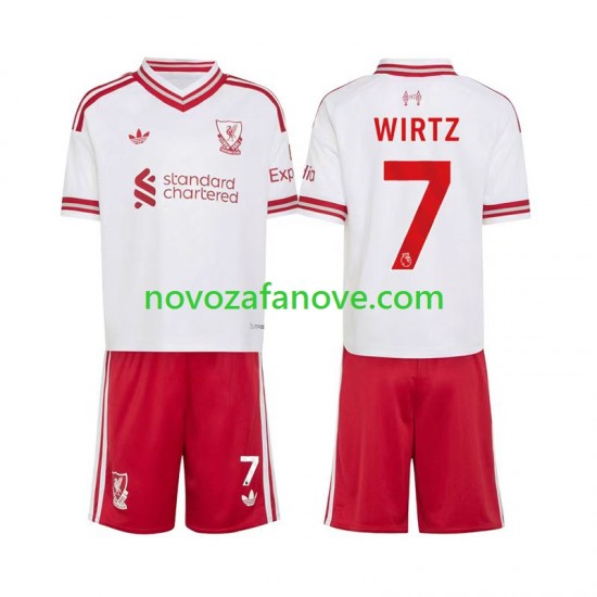 Nogometni Dres Liverpool Florian Wirtz 7 Dječji Gostujući 2026-2027 Kratkih Rukava
