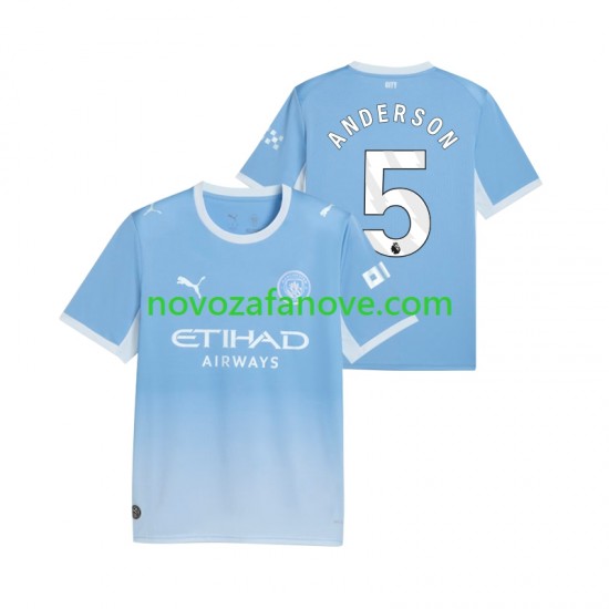Nogometni Dres Manchester City Elliot Anderson 5 Muški Domaći 2026-2027 Kratkih Rukava