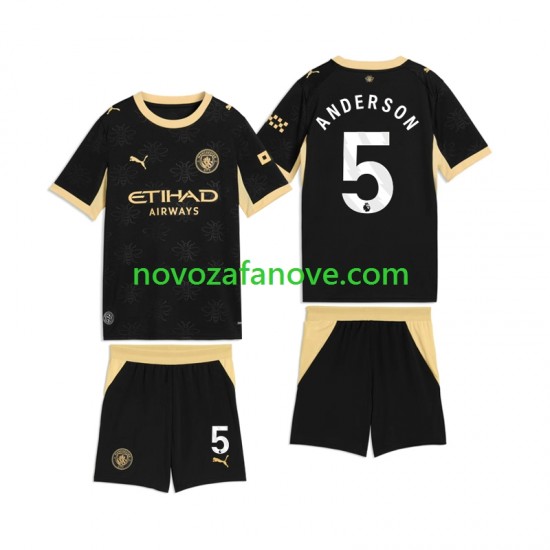 Nogometni Dres Manchester City Elliot Anderson 5 Dječji Gostujući 2026-2027 Kratkih Rukava