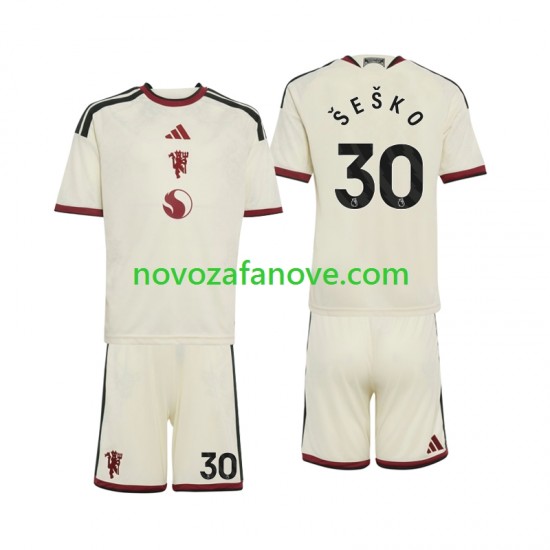 Nogometni Dres Manchester United Benjamin Sesko 30 Dječji Treći 2026-2027 Kratkih Rukava