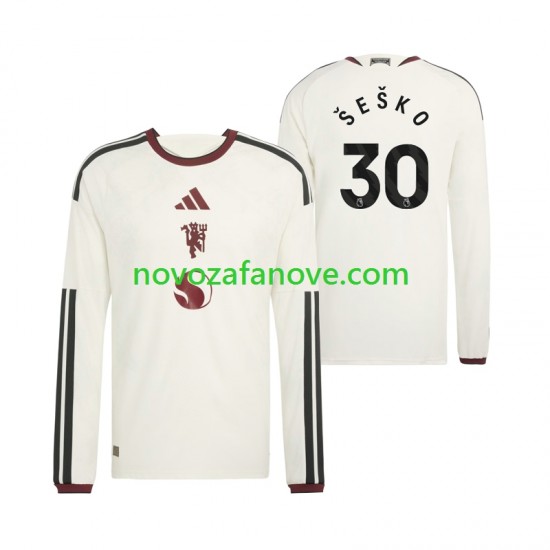 Nogometni Dres Manchester United Benjamin Sesko 30 Muški Treći 2026-2027 Dugim Rukavima