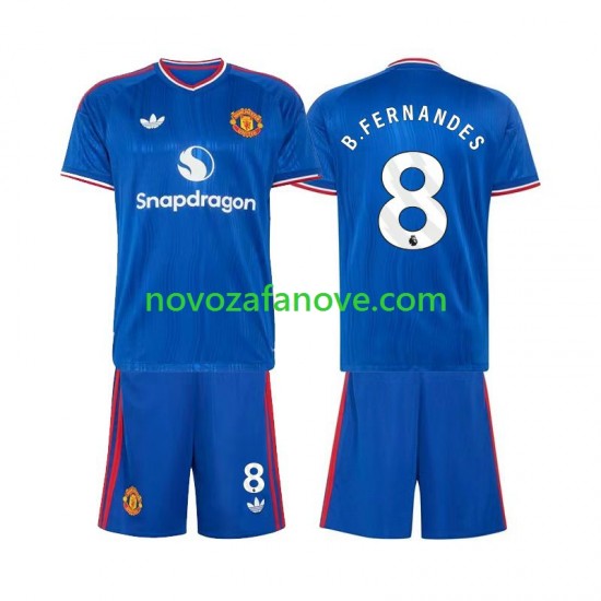 Nogometni Dres Manchester United Bruno Fernandes 8 Dječji Gostujući 2026-2027 Kratkih Rukava