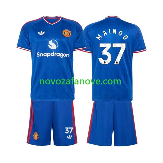 Nogometni Dres Manchester United Kobbie Mainoo 37 Dječji Gostujući 2026-2027 Kratkih Rukava