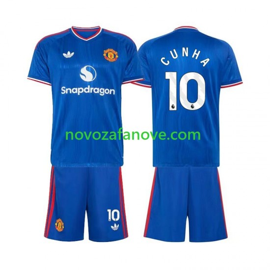 Nogometni Dres Manchester United Matheus Cunha 10 Dječji Gostujući 2026-2027 Kratkih Rukava