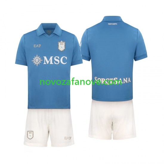 Nogometni Dres Napoli Dječji Domaći 2026-2027 Kratkih Rukava
