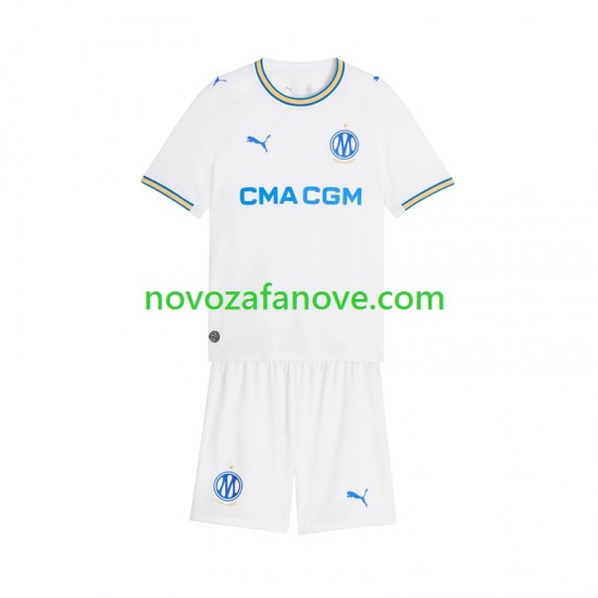 Nogometni Dres Olympique de Marseille Dječji Domaći 2026-2027 Kratkih Rukava