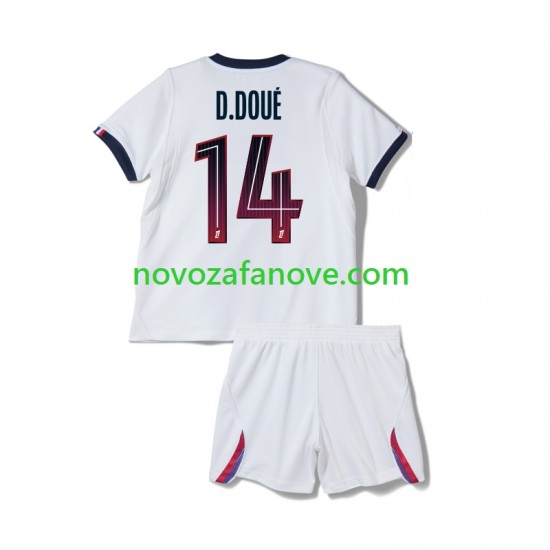Nogometni Dres Paris Saint-Germain Desire Doue 14 Dječji Gostujući 2026-2027 Kratkih Rukava