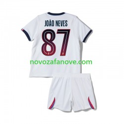 Nogometni Dres Paris Saint-Germain Joao Neves 87 Dječji Gostujući 2026-2027 Kratkih Rukava