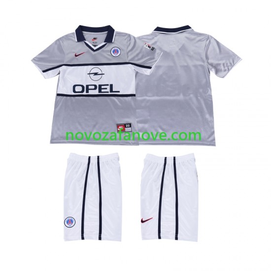 Nogometni Dres Paris Saint-Germain 2000 2001 Retro Dječji Gostujući Kratkih Rukava