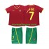 Nogometni Dres Portugal FIGO 7 Retro Dječji Domaći 2002 Kratkih Rukava