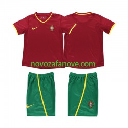 Nogometni Dres Portugal Retro Dječji Domaći 2002 Kratkih Rukava