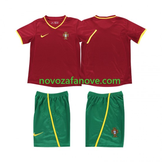 Nogometni Dres Portugal Retro Dječji Domaći 2002 Kratkih Rukava