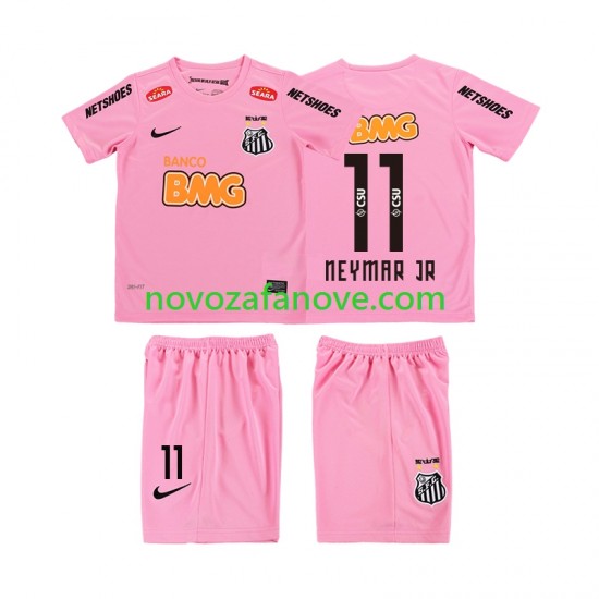 Nogometni Dres Santos Neymar JR 11 2012 2013 Retro Dječji Četvrti Kratkih Rukava