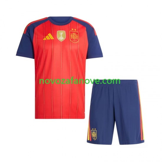 Nogometni Dres Španjolska 2-star Dječji Domaći 2026-2027 Kratkih Rukava