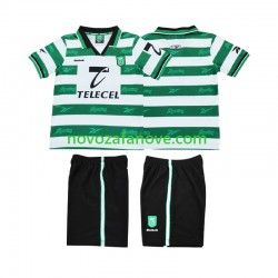 Nogometni Dres Sporting CP 2000 Retro Dječji Domaći 1999 Kratkih Rukava