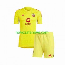 Nogometni Dres Roma Golmanski Dječji Domaći 2023-2024 Kratkih Rukava