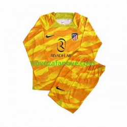 Nogometni Dres Atlético Madrid Orangecolor Golmanski Dječji 2023-2024 Dugim Rukavima