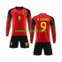 Nogometni Dres Belgija R.LUKAKU 9 Dječji Domaći Svjetsko prvenstvo 2022 Dugim Rukavima