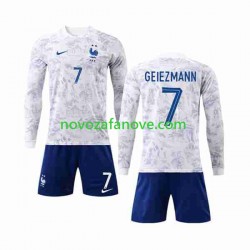 Nogometni Dres Francuska Griezmann 7 Dječji Gostujući Svjetsko prvenstvo 2022 Dugim Rukavima
