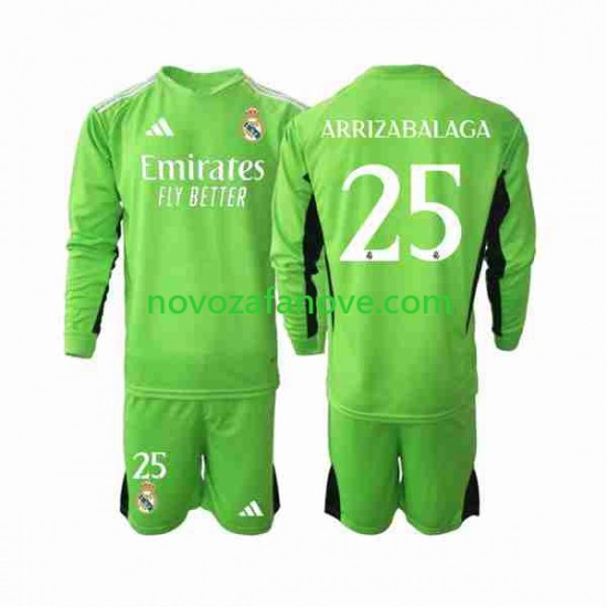 Nogometni Dres Real Madrid Kepa Arrizabalaga 25 Golmanski Dječji Domaći 2023-2024 Dugim Rukavima