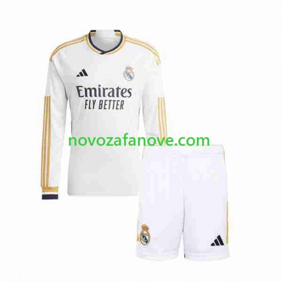 Nogometni Dres Real Madrid Dječji Domaći 2023-2024 Dugim Rukavima