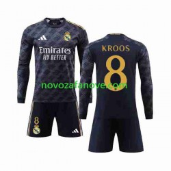 Nogometni Dres Real Madrid Kroos 8 Dječji Gostujući 2023-2024 Dugim Rukavima