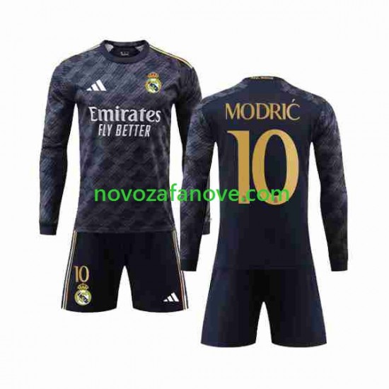 Nogometni Dres Real Madrid Modrić Luka 10 Dječji Gostujući 2023-2024 Dugim Rukavima
