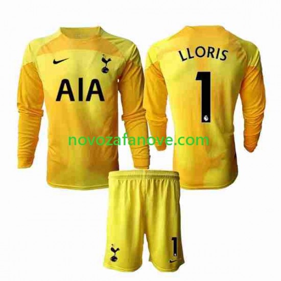 Nogometni Dres Tottenham Hotspur Hugo Lloris 1 Golmanski Dječji Domaći 2022-2023 Dugim Rukavima
