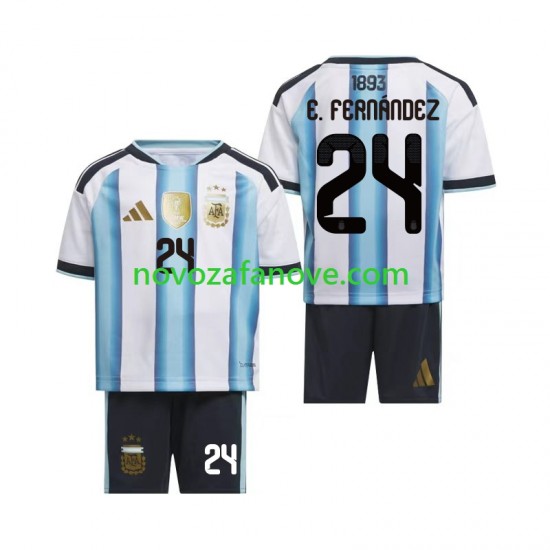 Nogometni Dres Argentina Enzo Fernandez 24 Dječji Domaći Svjetsko prvenstvo 2026 Kratkih Rukava