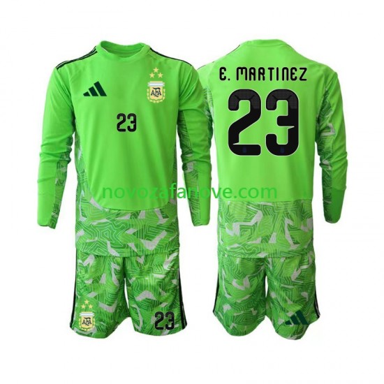 Nogometni Dres Argentina Emiliano Martinez 23 Golmanski Dječji Treći Svjetsko prvenstvo 2026 Dugim Rukavima