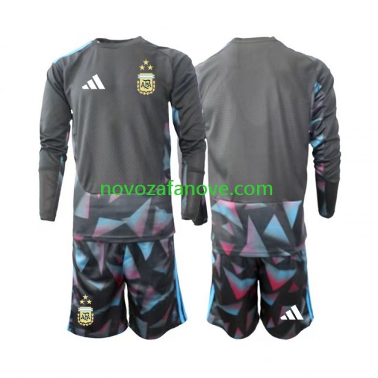 Nogometni Dres Argentina Golmanski Dječji Domaći Svjetsko prvenstvo 2026 Dugim Rukavima