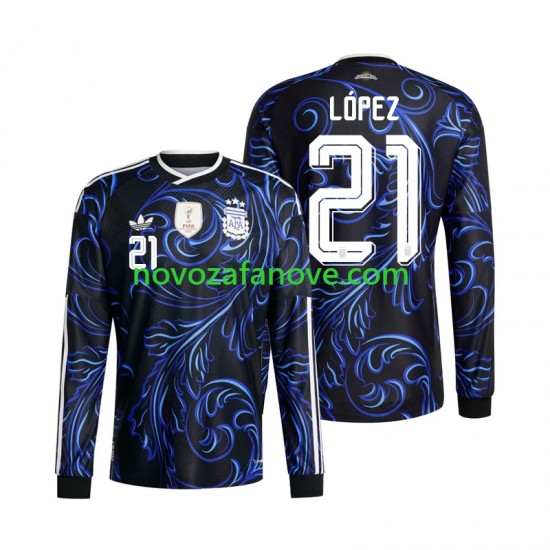 Nogometni Dres Argentina Jose Manuel Lopez 21 Muški Gostujući Svjetsko prvenstvo 2026 Dugim Rukavima
