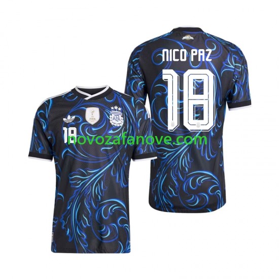 Nogometni Dres Argentina Nico Paz 18 Muški Gostujući Svjetsko prvenstvo 2026 Kratkih Rukava