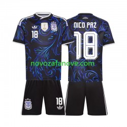 Nogometni Dres Argentina Nico Paz 18 Dječji Gostujući Svjetsko prvenstvo 2026 Kratkih Rukava