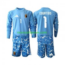 Nogometni Dres Belgija Thibaut Courtois 1 Golmanski Dječji Domaći Svjetsko prvenstvo 2026 Dugim Rukavima