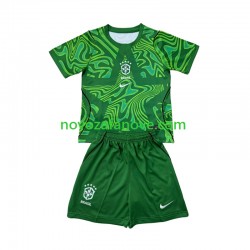 Nogometni Dres Brazil Golmanski Dječji Gostujući Svjetsko prvenstvo 2026 Kratkih Rukava