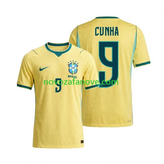 Nogometni Dres Brazil Matheus Cunha 9 Muški Domaći Svjetsko prvenstvo 2026 Kratkih Rukava