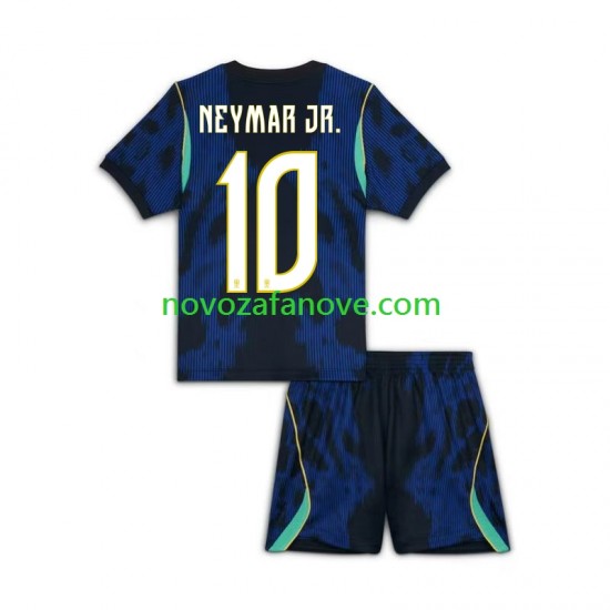 Nogometni Dres Brazil Neymar JR 10 Dječji Gostujući Svjetsko prvenstvo 2026 Kratkih Rukava