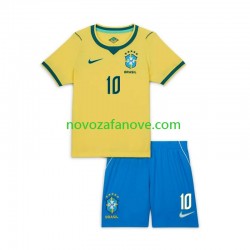 Nogometni Dres Brazil Neymar JR 10 Dječji Domaći Svjetsko prvenstvo 2026 Kratkih Rukava