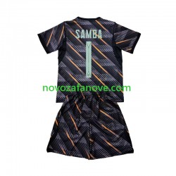 Nogometni Dres Francuska Brice Samba 1 Golmanski Dječji Domaći Svjetsko prvenstvo 2026 Kratkih Rukava