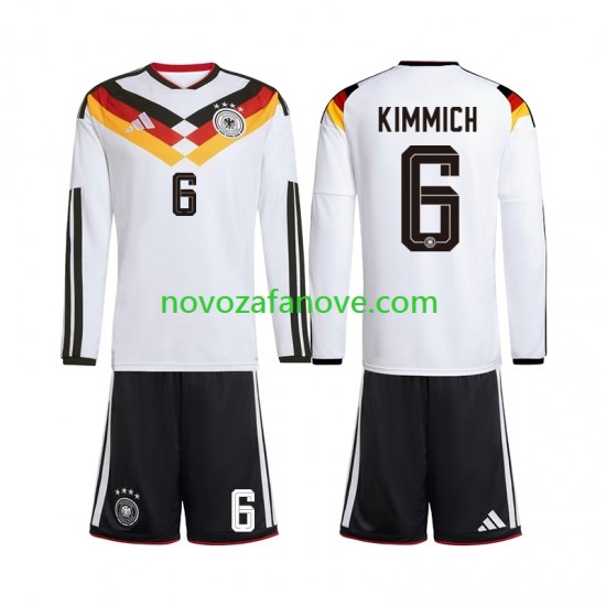Nogometni Dres Njemačka Joshua Kimmich 6 Dječji Domaći Svjetsko prvenstvo 2026 Dugim Rukavima