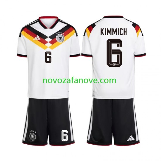 Nogometni Dres Njemačka Joshua Kimmich 6 Dječji Domaći Svjetsko prvenstvo 2026 Kratkih Rukava